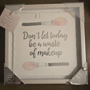 Makeup Quote Art Print - Pink and Gray
